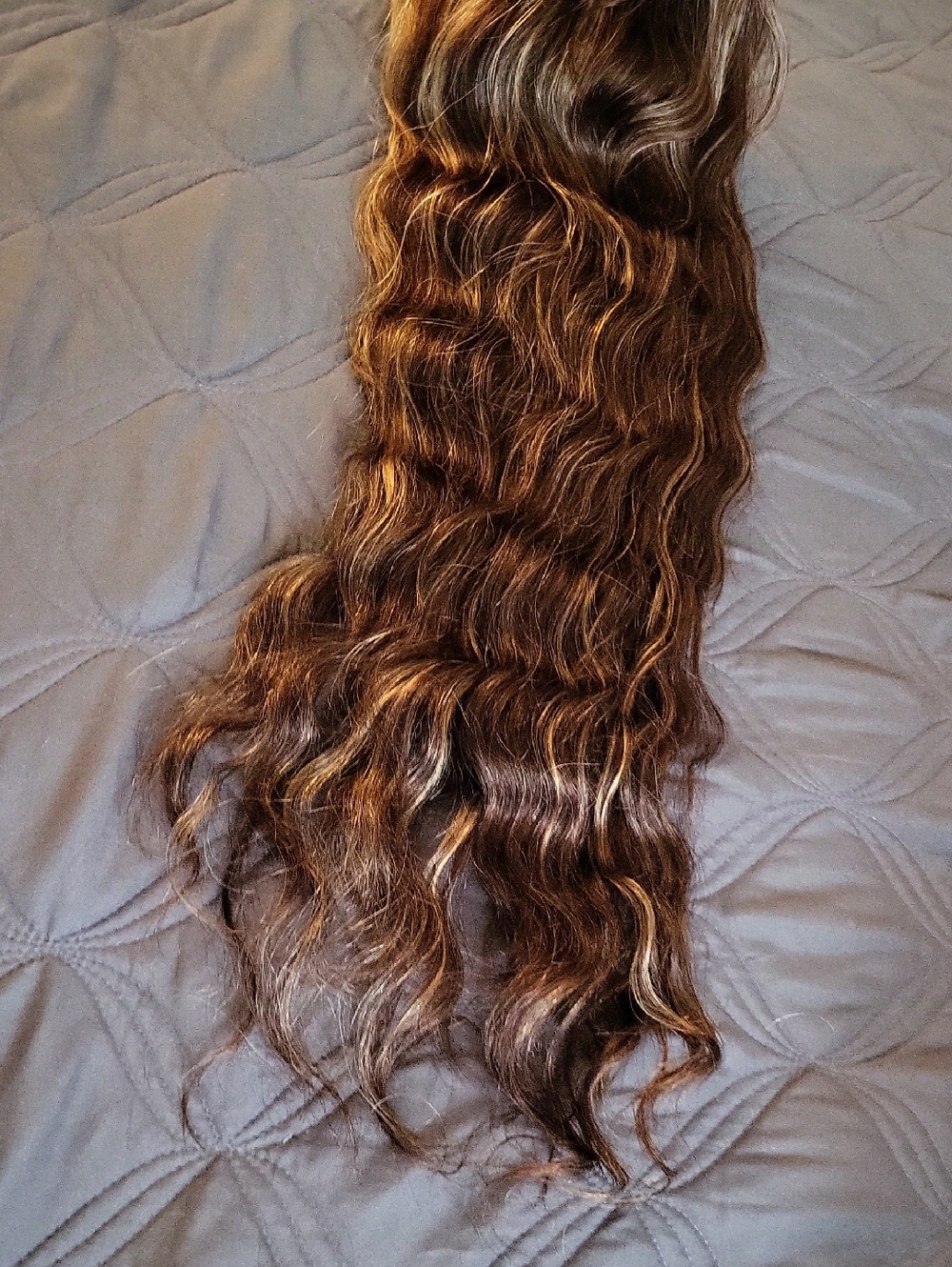 Wavy Lace Front Wig - 1B 30 27 Highlights 22 In( Cut N Worn) - Picture 6 of 10